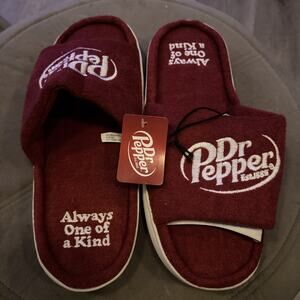 Dr.pepper “Always One Of A Kind” Men’s Red Slide Slipper Medium NEW